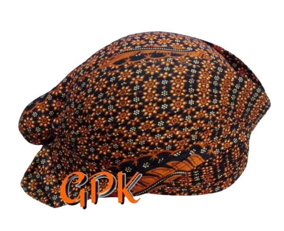 Blangkon Jogja Jebeh Lipat Dewasa Batik Sogan Motif Truntum