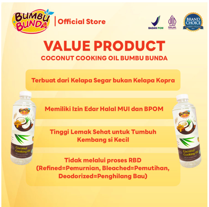 Natura Indoland Bumbu Bunda Elia Coconut Cooking Oil 500 ml