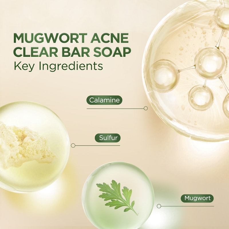 ACNAWAY Mugwort Acne Clear Bar Soap 3