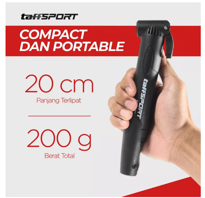 TaffSPORT DUUTI Pompa Angin Ban Sepeda Portable 3