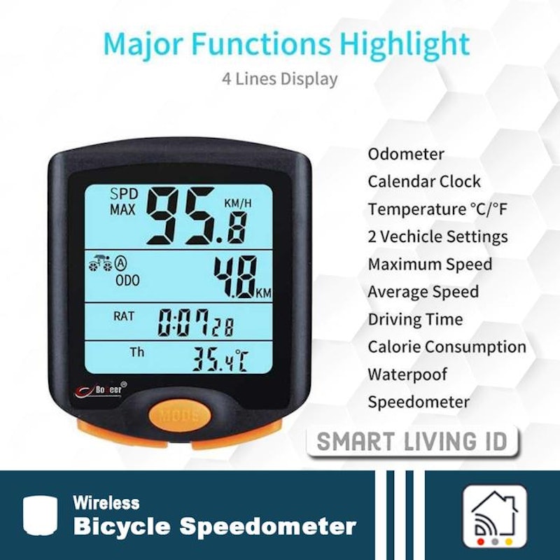 BOGEER Wireless Bicycle Speedometer 5