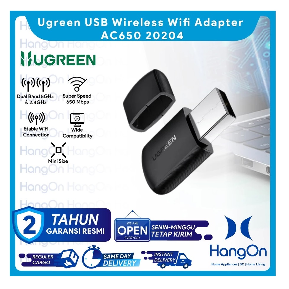 Ugreen Group UGREEN 20204 Wifi Adapter AC650