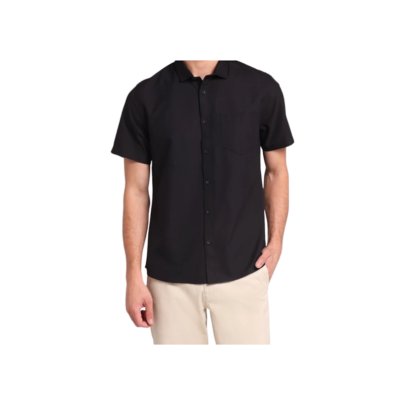 Manzone Kemeja Lengan Pendek Pria Slim Fit Kobe Black 1