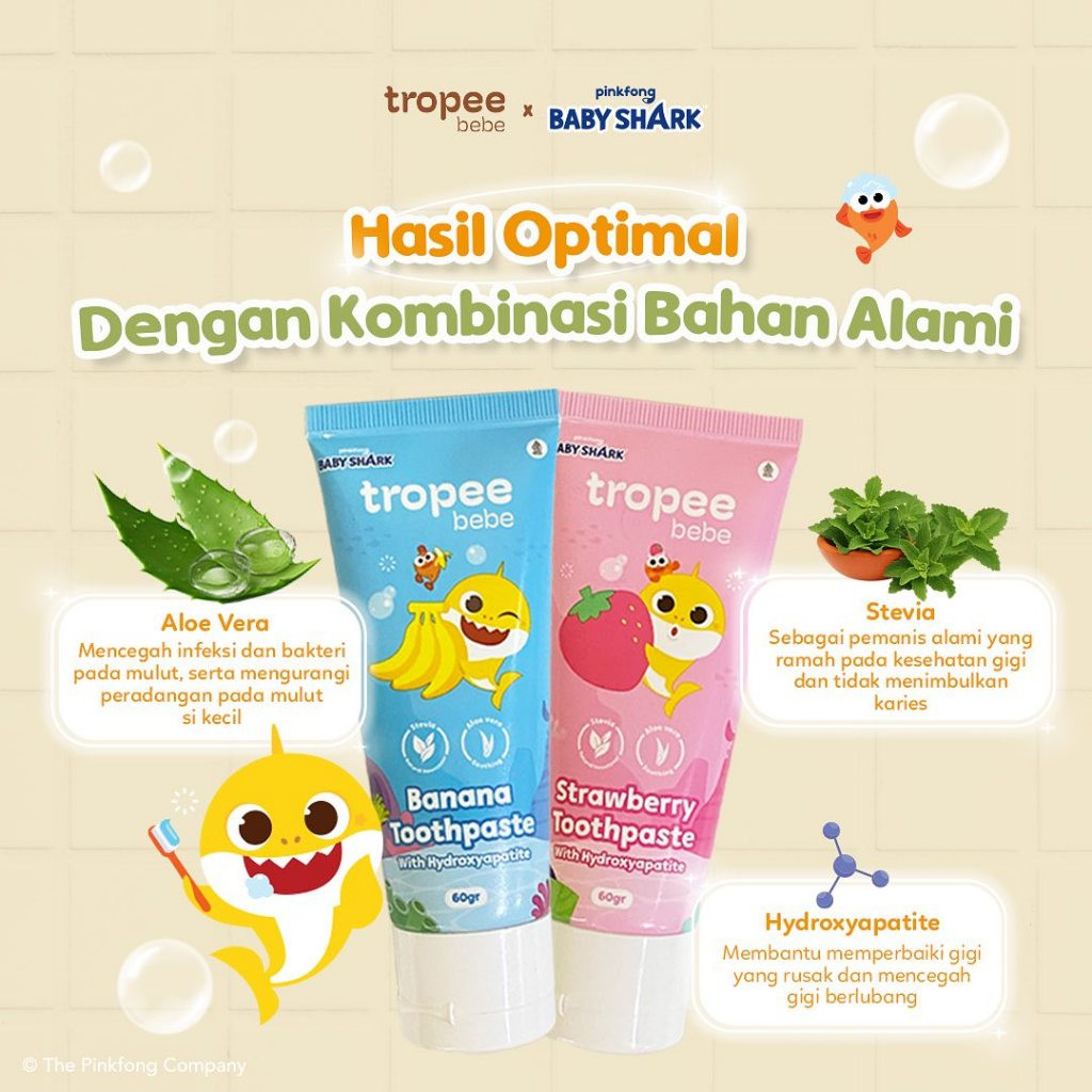 Tropee Bebe X Pinkfong Toothpaste 4