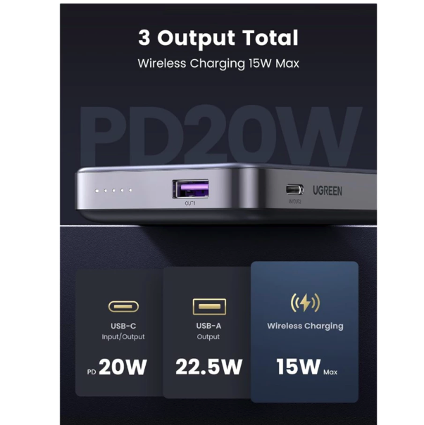 UGREEN Group UGREEN Power Bank Magsafe Wireless 10000 mAh 15086