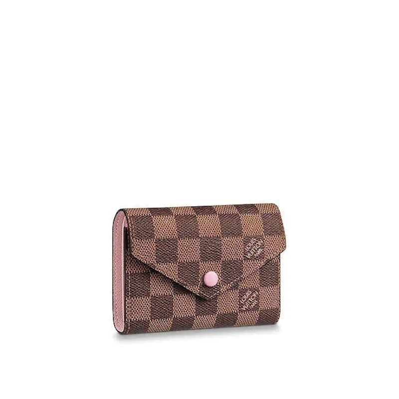 Victorine Wallet Rose Ballerine Damier Ebene Canvas 1