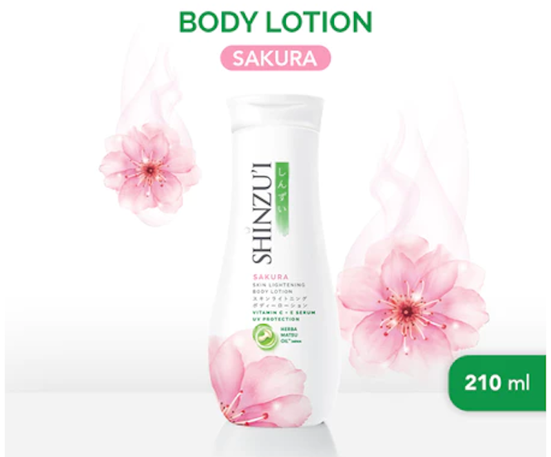 Shinzui Skin Lightening Body Lotion with Vitamin C + E Serum - Sakura 2