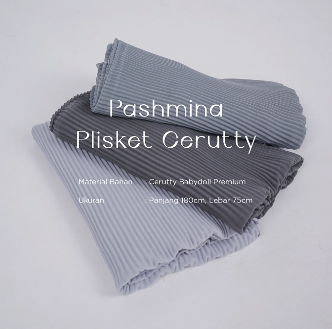 RnW Pashmina Plisket Premium Cerutty Ultimate