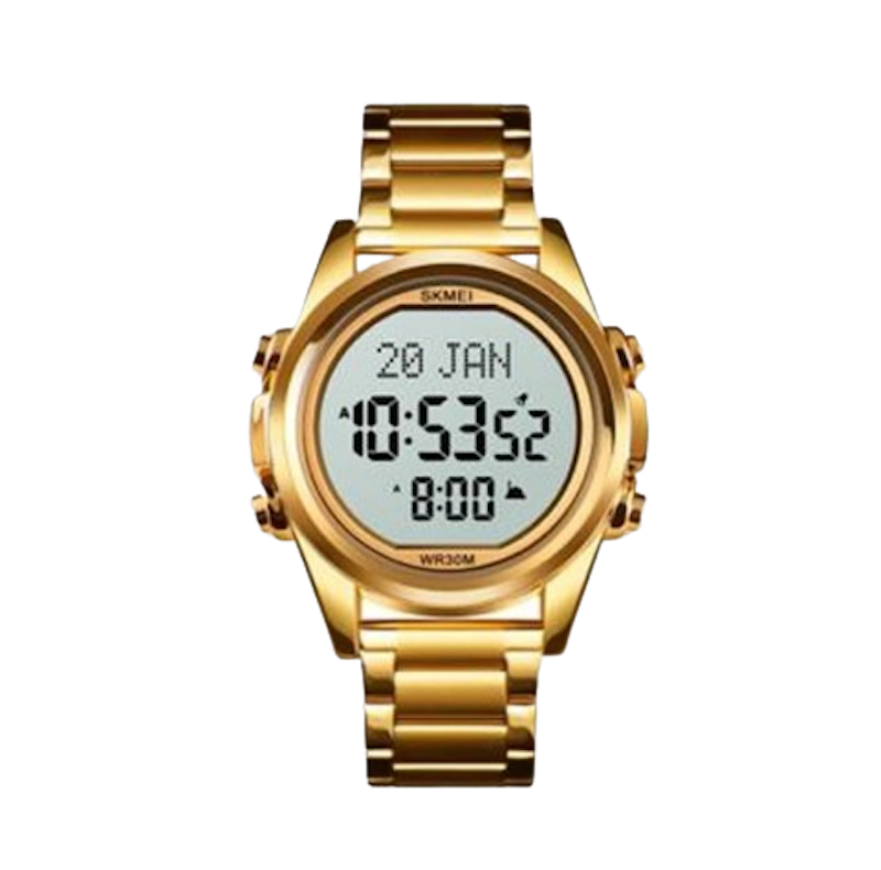 SKMEI Jam Tangan Gold-White Digital Multifungsi 1