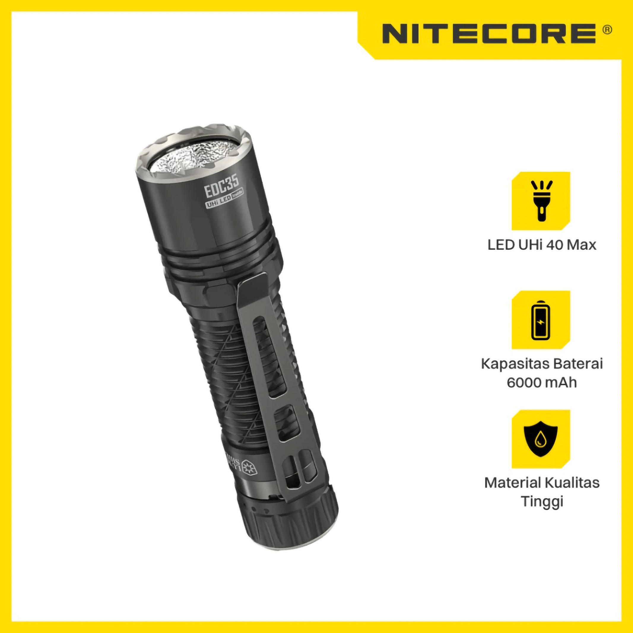 Sysmax Innovations NITECORE Tactical EDC Flashlight EDC35