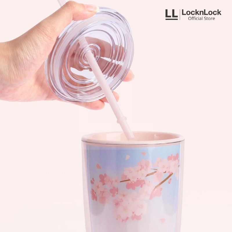 LocknLock Exclusive NEW Double Wall Cold Cup Cherry Blossom 4