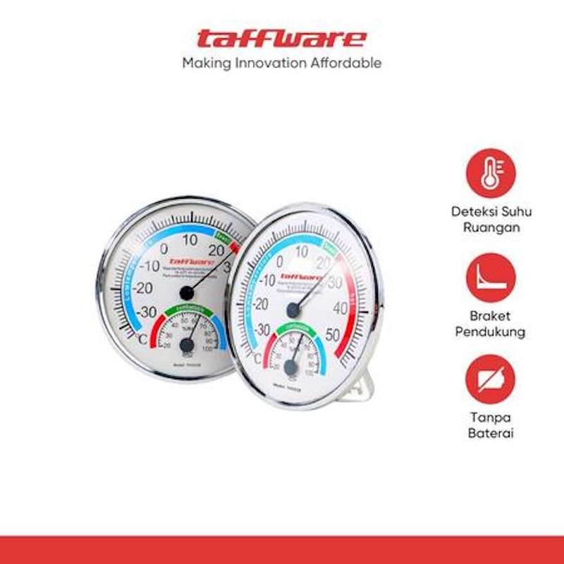 Taffware Analog Thermometer & Hygrometer 2