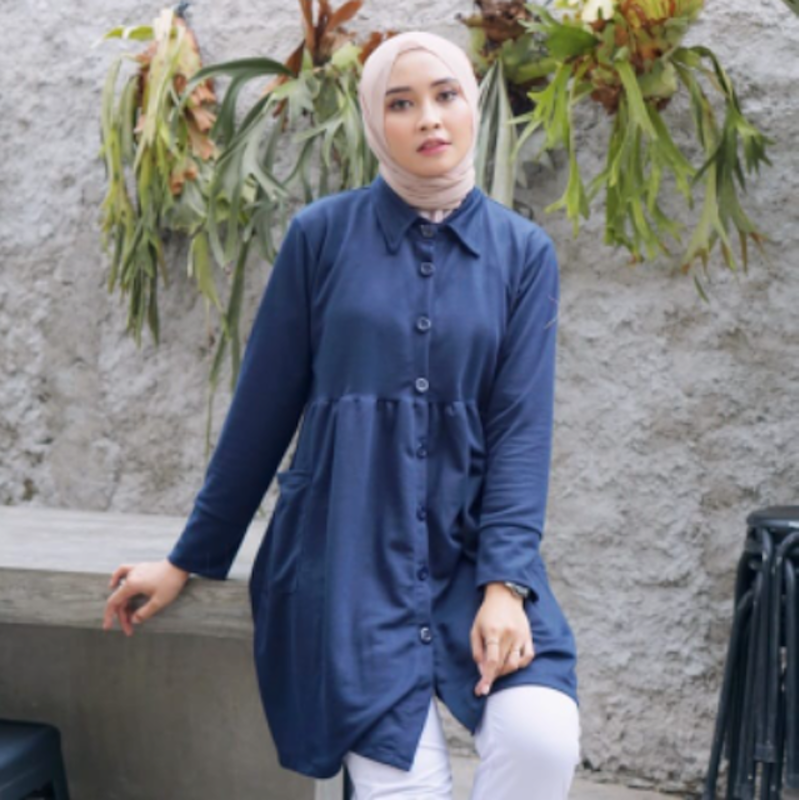 Moana Double Pocket Tunic Navy 3