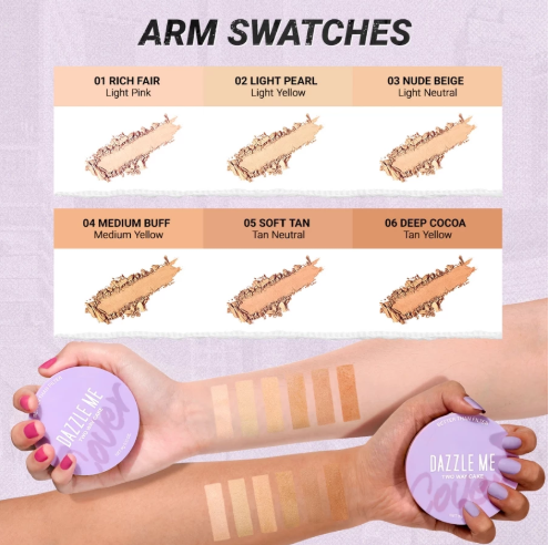 HEBE Beauty Style DAZZLE ME Better Than Filter Double Kill Two Way Cake Powder 06 Deep Cocoa