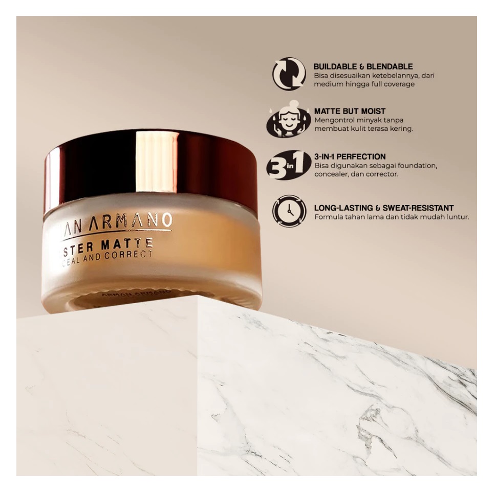 Arman Armano Cosmetics Arman Armano Cream Foundation Conceal & Correct AA03 Warm Beige