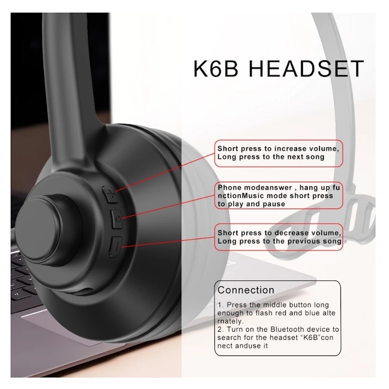 XIBTER Bluetooth Headset 4