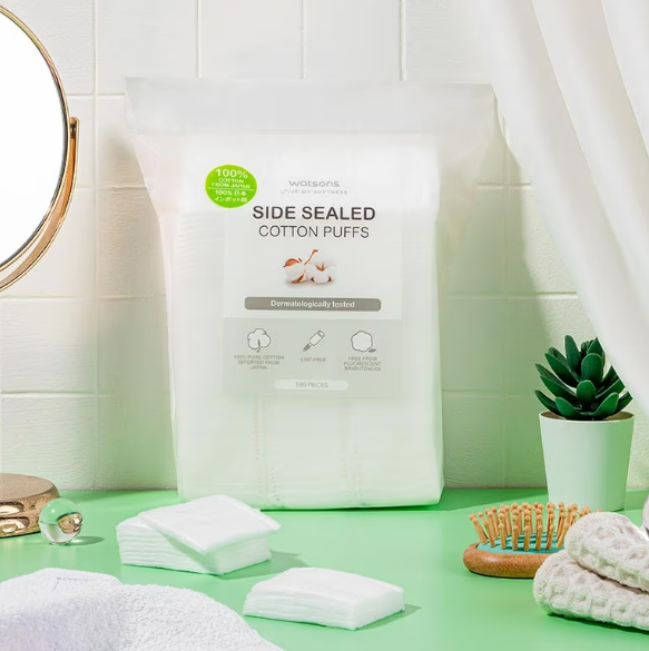 Watsons W SIDE SEALED COTTON PUFFS 189S 19189