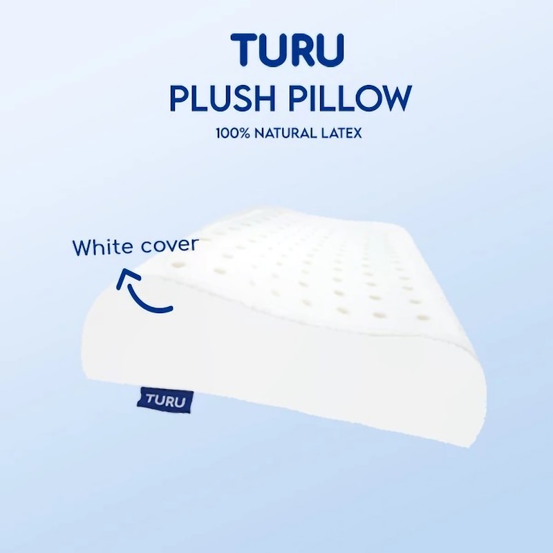 TURU Plush Pillow Ergonomic Natural Latex 4