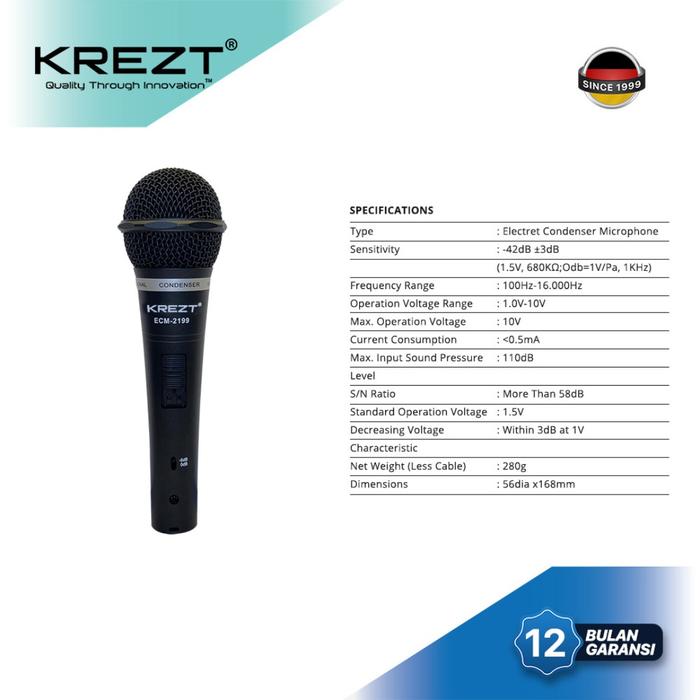 Krezt Audio KREZT Cardioid Condenser Microphone ECM-2199