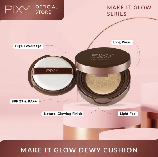 Mandom Indonesia PIXY Make It Glow Dewy Cushion 101 Light Beige