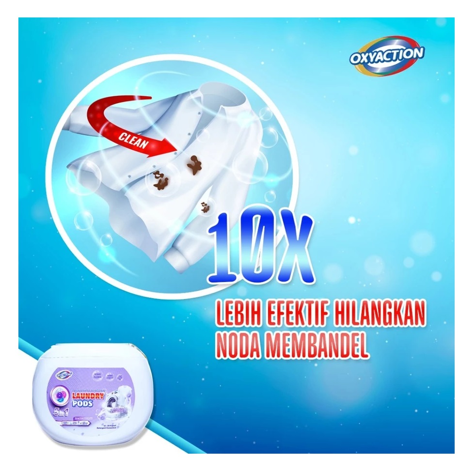  Hiflow Indonesia Jaya NEW OXYACTION Laundry Pods 5in1 Aroma Lavender