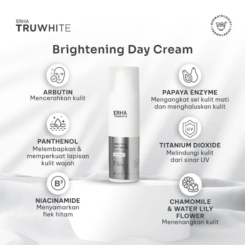 Truwhite Arbutin & Panthenol Brightening Day Cream 4