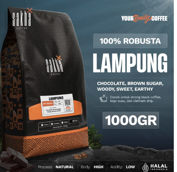 Sakha Coffee Roastery Sakha Coffee Kopi Robusta Lampung 