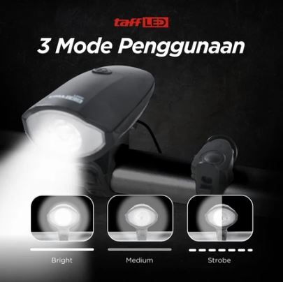 TaffLED Lampu Depan Sepeda 4