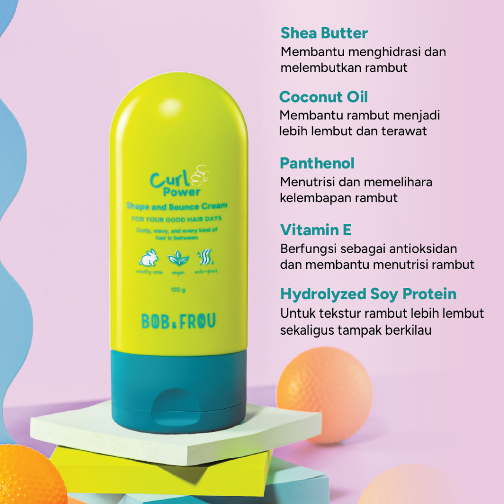 Lizzie Parra Kreasi BOB & FROU Curl Power Shape And Bounce Cream