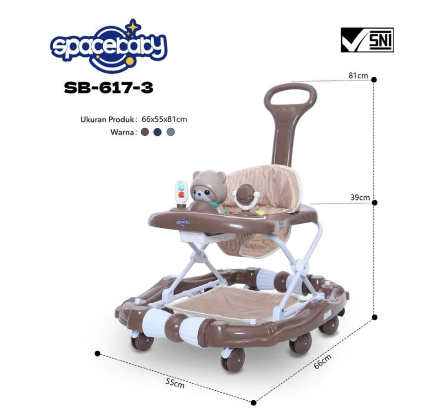 Pacific Indah Pratama Spacebaby Baby Walker SB-617-3