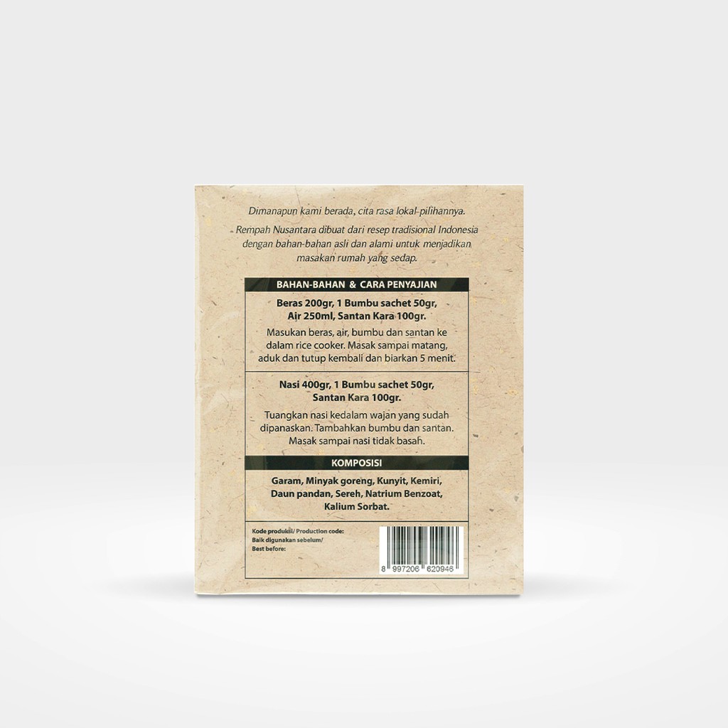 Rasaprima Sukses Makmur Seriboe Rempah Nusantara Bumbu Nasi Kuning