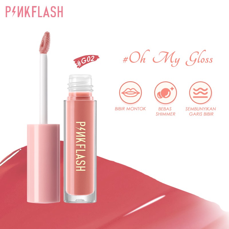 FCL Internasional Indonesia PINKFLASH Lip Gloss Mosturizing G02 Shelter