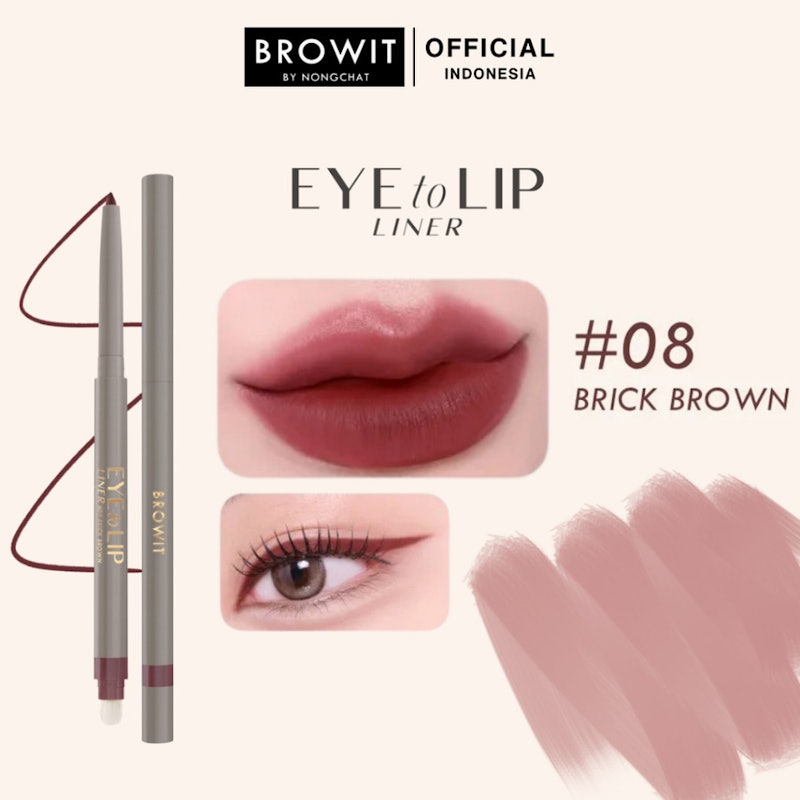 Browit By Nongchat Eye To Lip Liner #08 Brick Brown 2