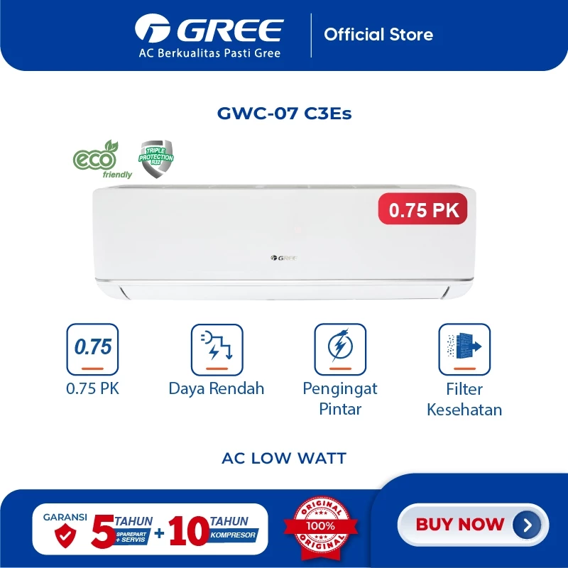 Gree Electric Appliances GREE Residential AC Low Watt Series 0.75 PK GWC-07C3ES