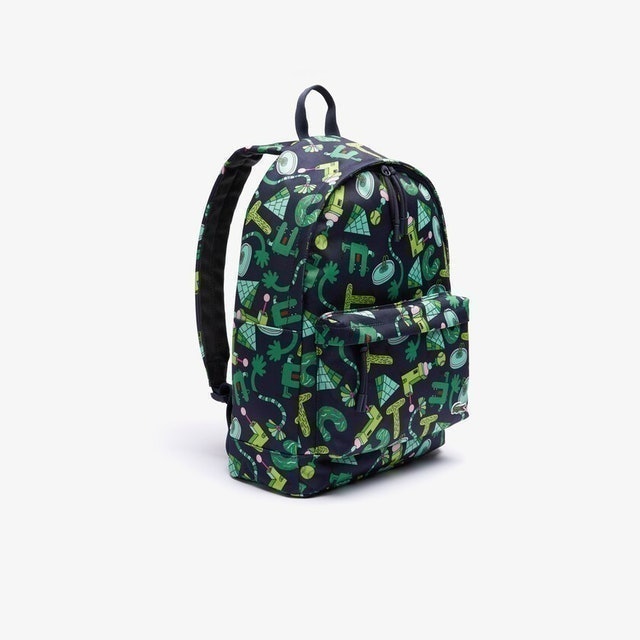 Men's Lacoste x Jeremyville Printed Canvas Zippered Backpack 2