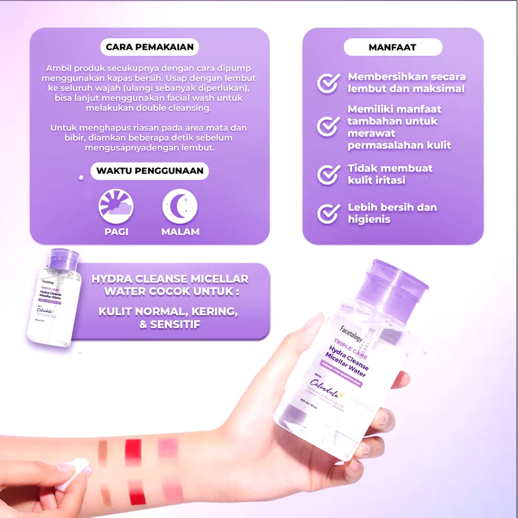 Facetology Innovation Technology Facetology Triple Care Hydra Cleanse Micellar Water