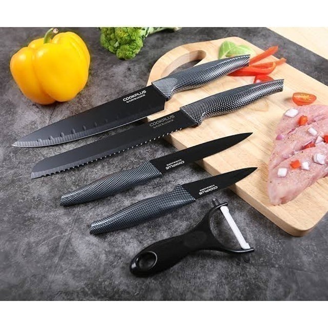 LocknLock Cookplus Knife 5P Set Black CKK102S5MIX