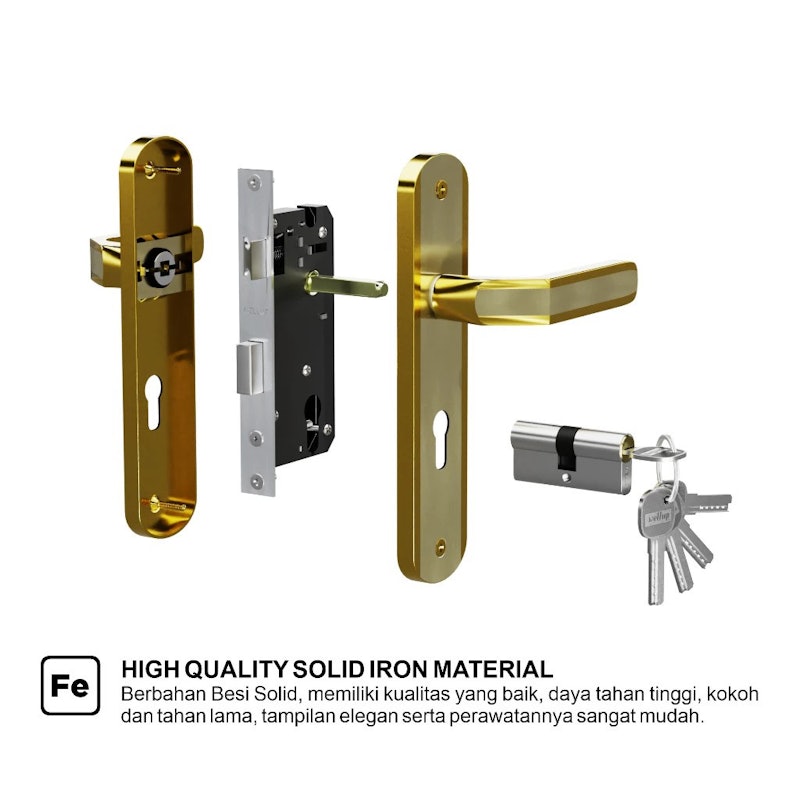 Wellup Gagang Kunci Pintu Rumah Minimalis Set 4