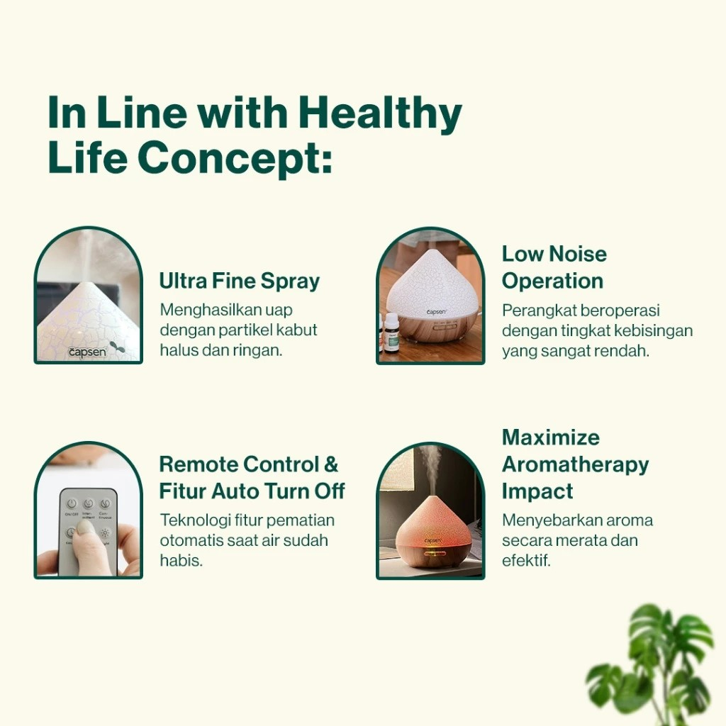  Capsen Electric Diffuser Coco (Bundle 2 Essential Oil)