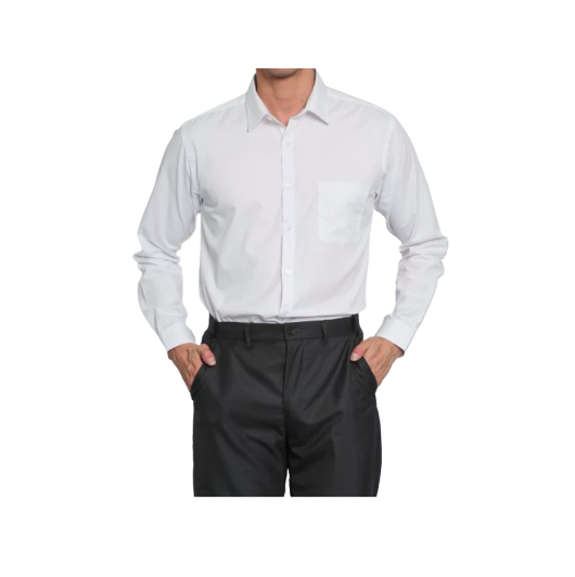 Valino Kemeja Slim Fit Lengan Panjang Putih Pria ｜ V-XXXE03-A5