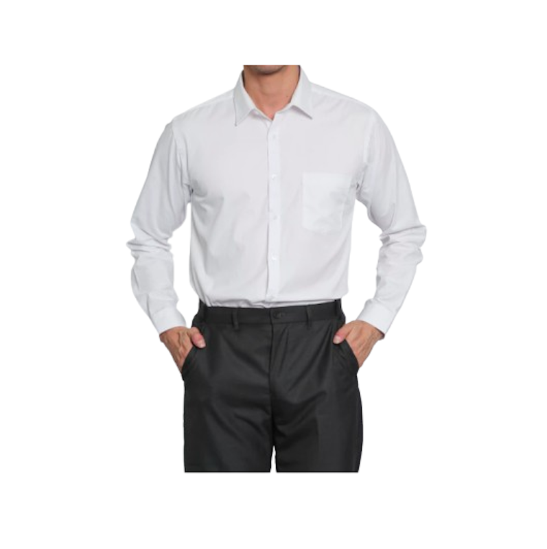 Valino Kemeja Slim Fit Lengan Panjang Putih Pria 1