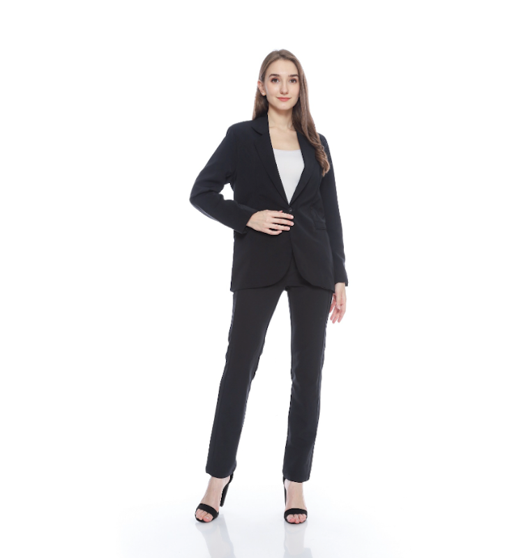 Jas Blazer Wanita Kancing Satu Formal Kantoran 5