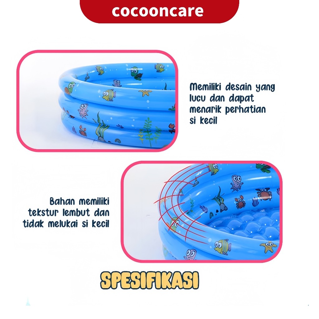 Intime Kolam Renang Anak 3 Ring Bulat 80 cm 5