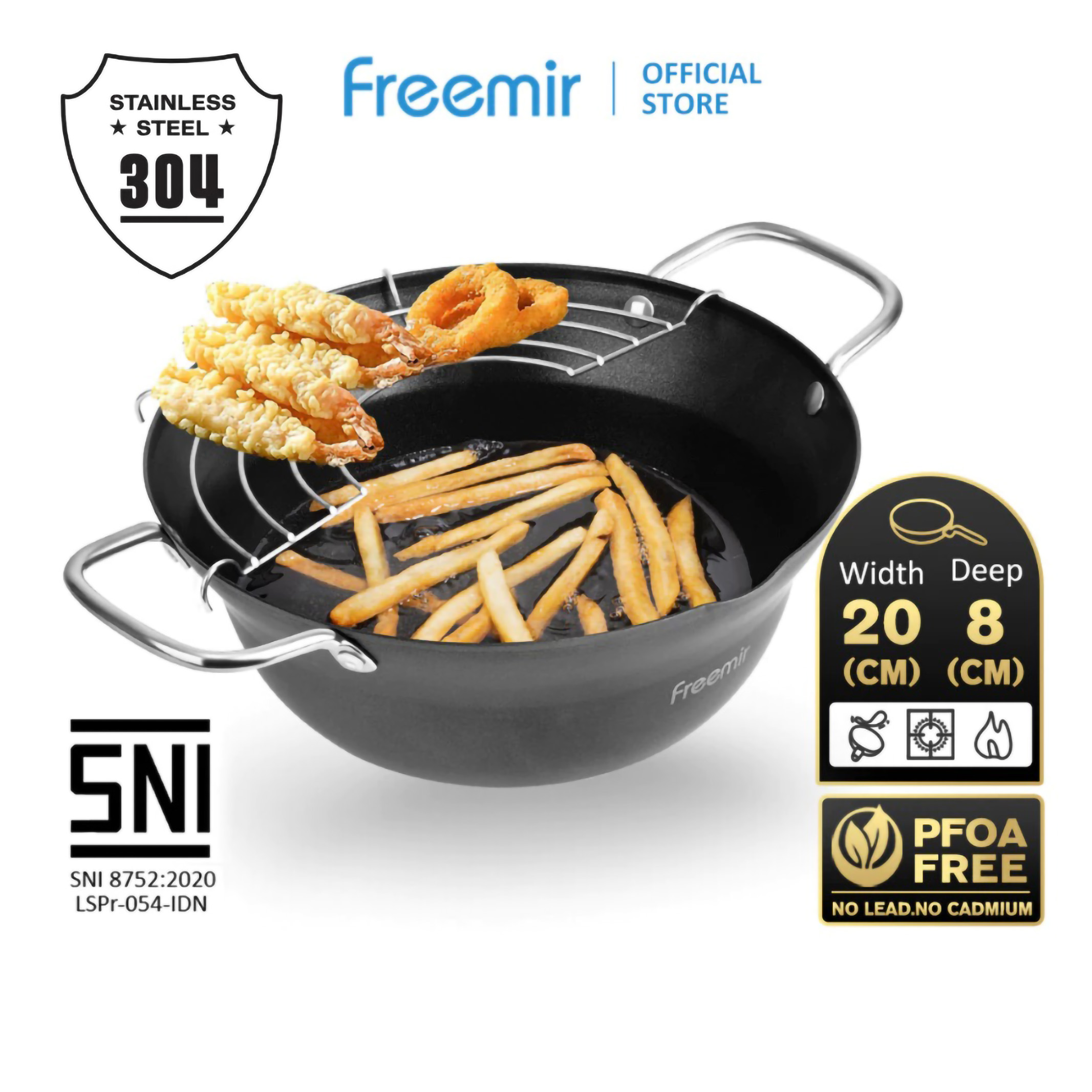 Dachin Etech Global freemir Deep Fryer Pot 20 cm