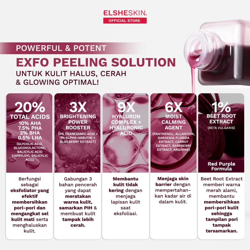 Elshe Estetika Nusantara ELSHESKIN 20% Multi Acids Exfo Peeling Solution