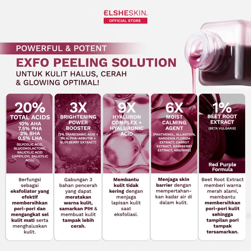 ELSHESKIN 20% Multi Acids Exfo Peeling Solution 5