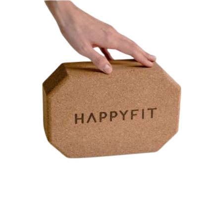HAPPYFIT Cork Yoga Block