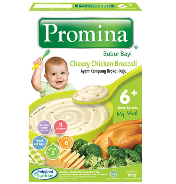Promina Bubur Cereal Ayam Kampung Brokoli Keju Box 120 g
