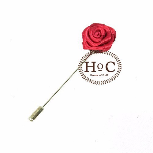 Red Flower Lapel Pin  3