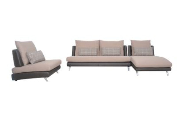 Neo Sabrina Sofa Sectional Fabric Cokelat